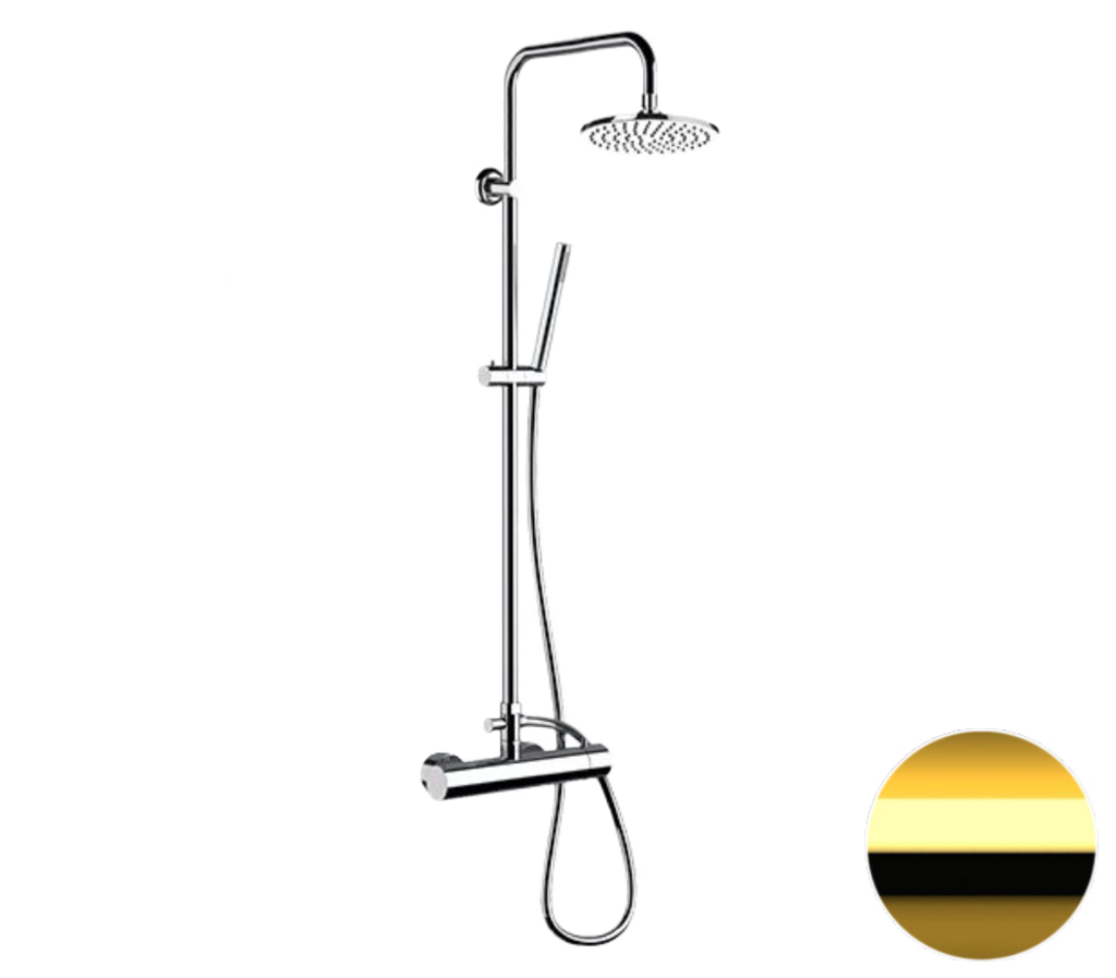 Душевая система Remer Minimal N37RX7MMM20DO, золото глянцевое