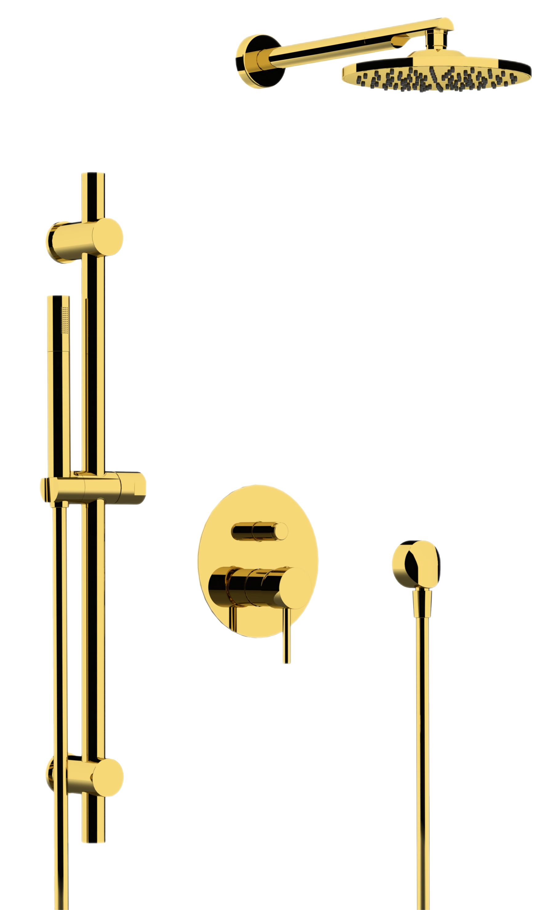 Душевая система Remer X Style X09S01ODO, золото глянцевое