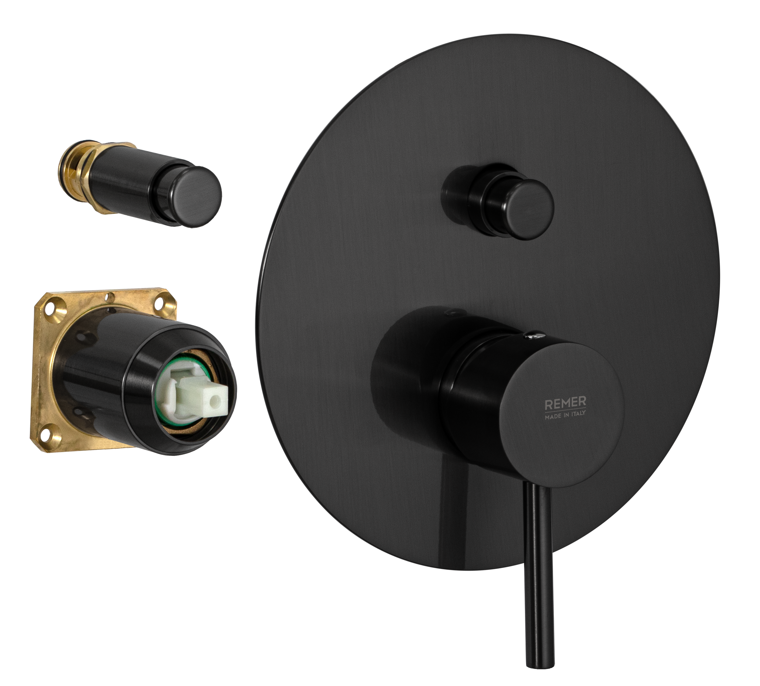 Смеситель для душа Remer X Style X09KBCFP, чёрный брашированный хром