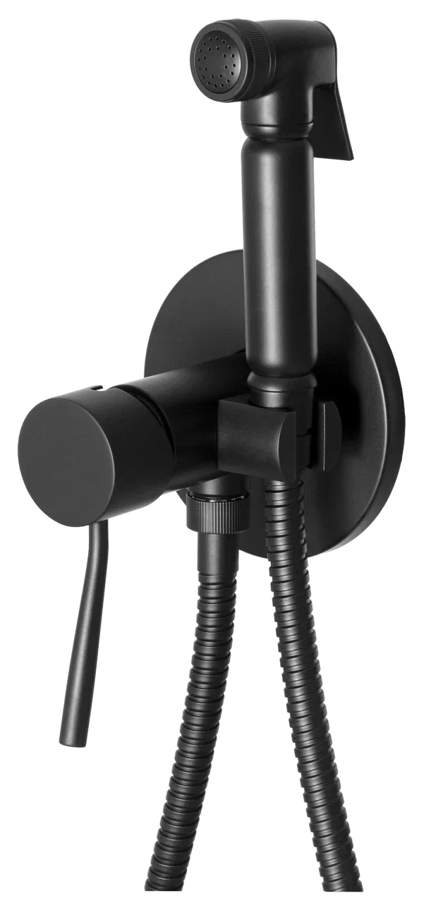 Гигиенический душ со смесителем Remer Minimal N65NO, черный матовый