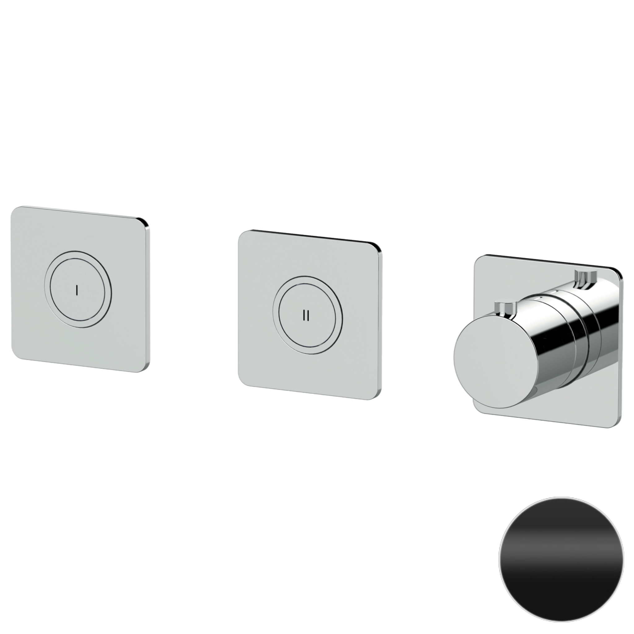 Смеситель термостатический для душа Remer X Style X99QD2PKBNO, черный матовый