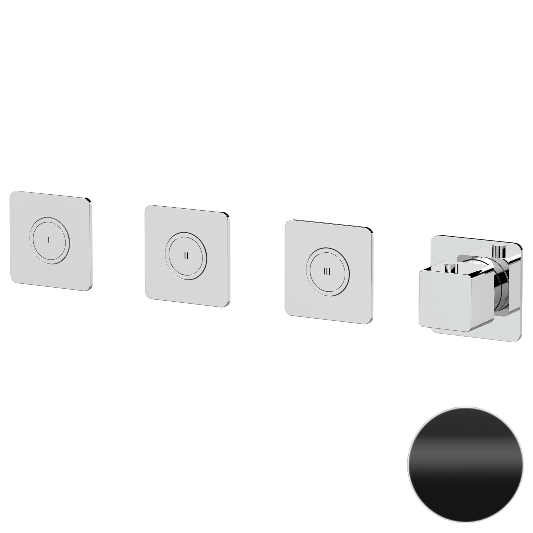 Смеситель термостатический для душа Remer Absolute AU99D3PKBNO, черный матовый