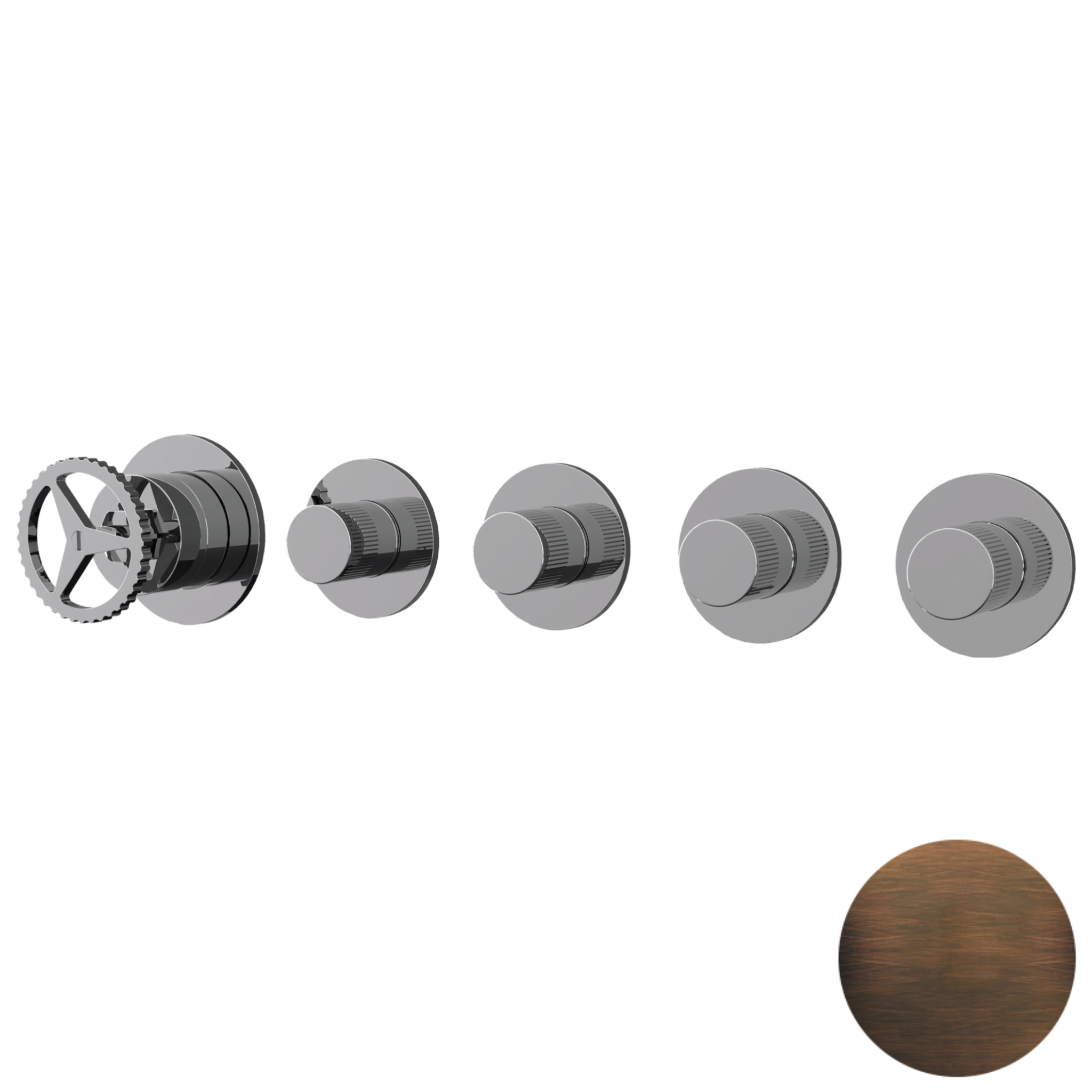 Смеситель для душа Remer Chrono CH98D4PWBBR, бронза масляная