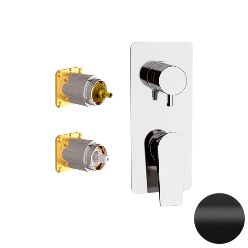 Смеситель для душа Daniel Diva DV612D3KB15, чёрный матовый