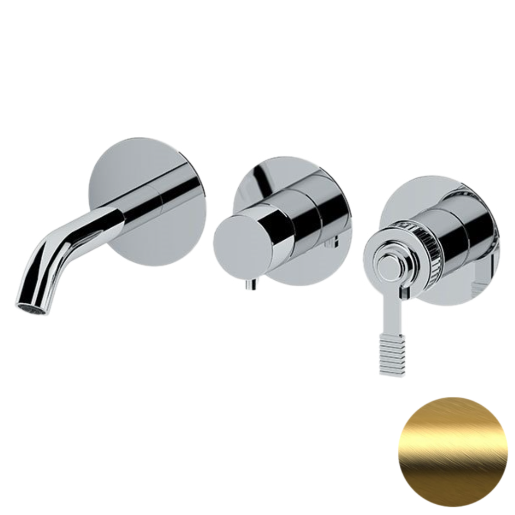 Смеситель для ванны Remer Atelier AL54D2PWBBG, золото брашированное