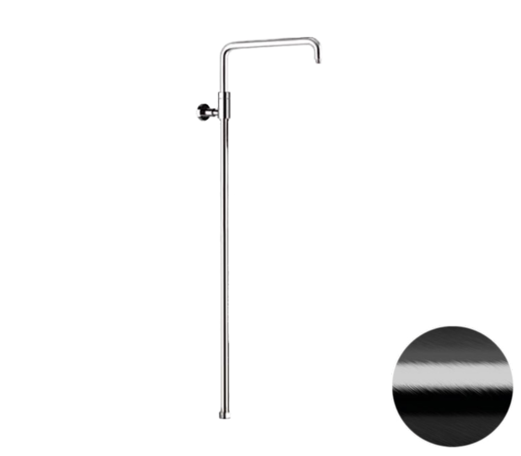 Душевая колонна телескопическая Remer 330A7DCESDEVCFP, черный брашированный хром