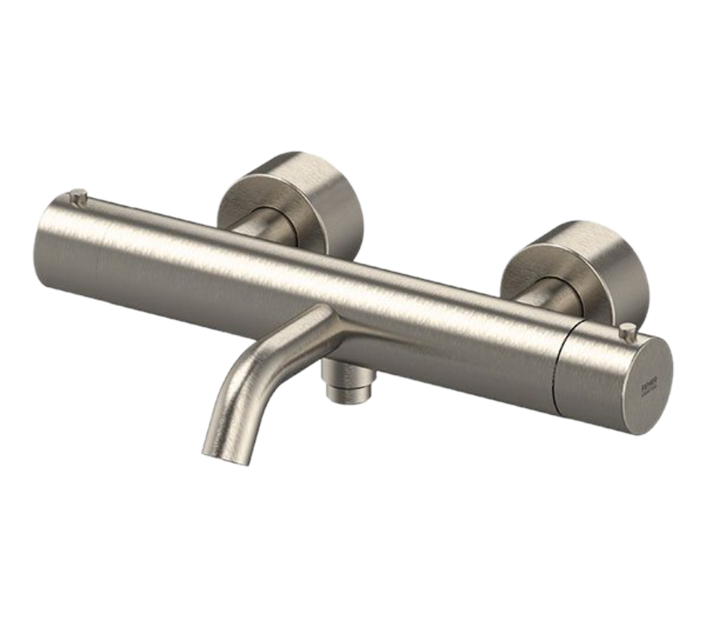 Смеситель термостатический для ванны Remer X Style INOX SSXT05, нержавеющая сталь