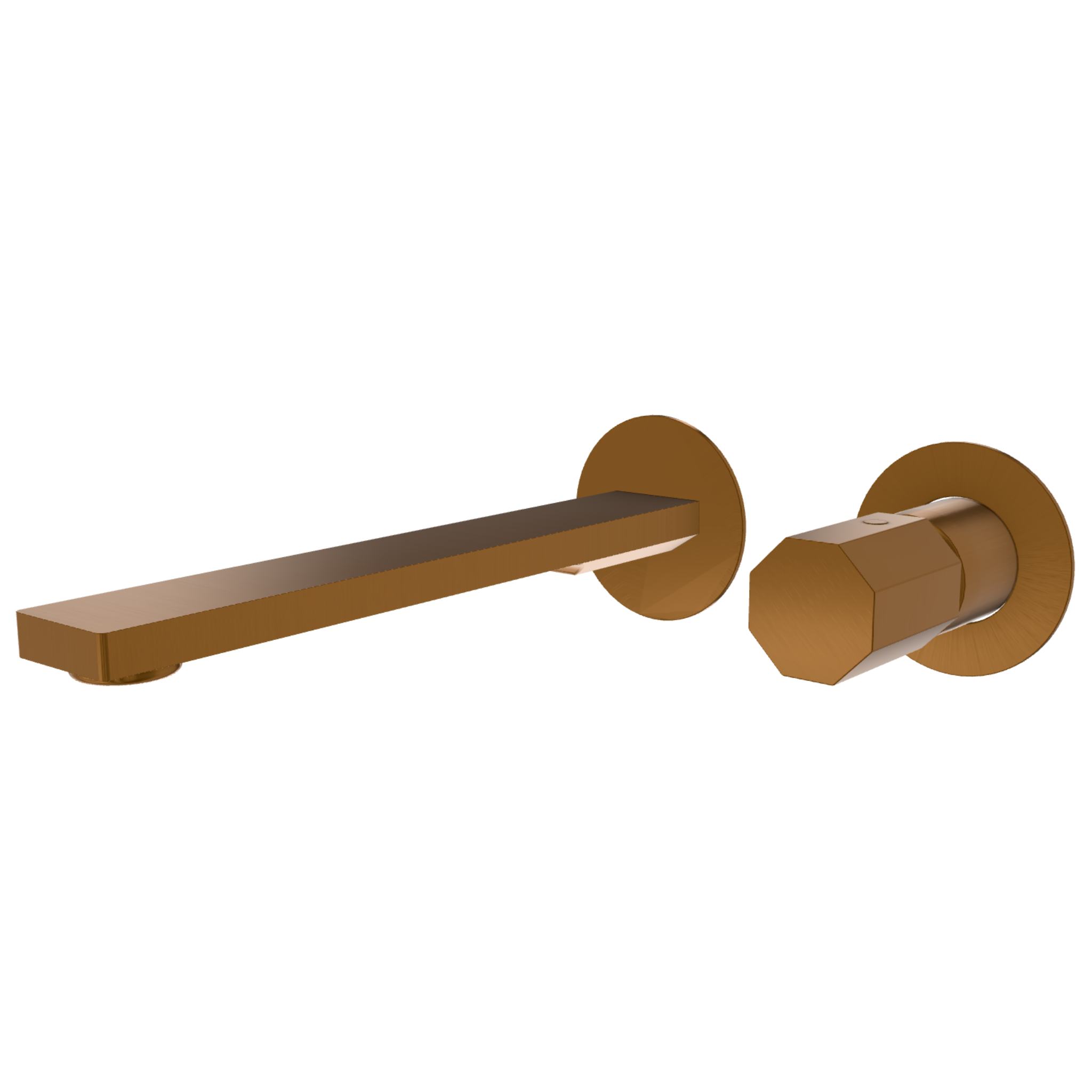 Смеситель для раковины Remer Ottagono ON15PLWBCU, медь брашированная PVD