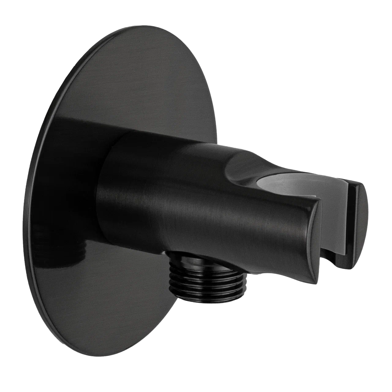 Держатель ручного душа с подключением шланга Remer 337XCFP, черный брашированный хром