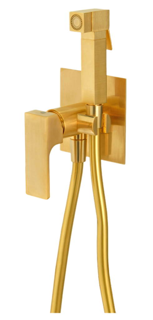 Гигиенический душ со смесителем Remer Absolute AU65BG, золото брашированное