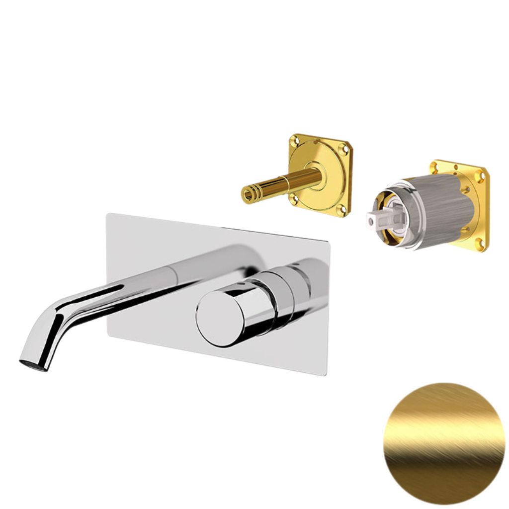 Смеситель для раковины Daniel Trilogy TG632KBDP, золото брашированное