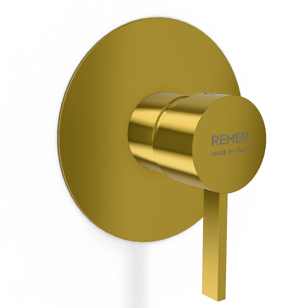 Смеситель для душа Remer Metrica MC30LGP, золото глянцевое PVD