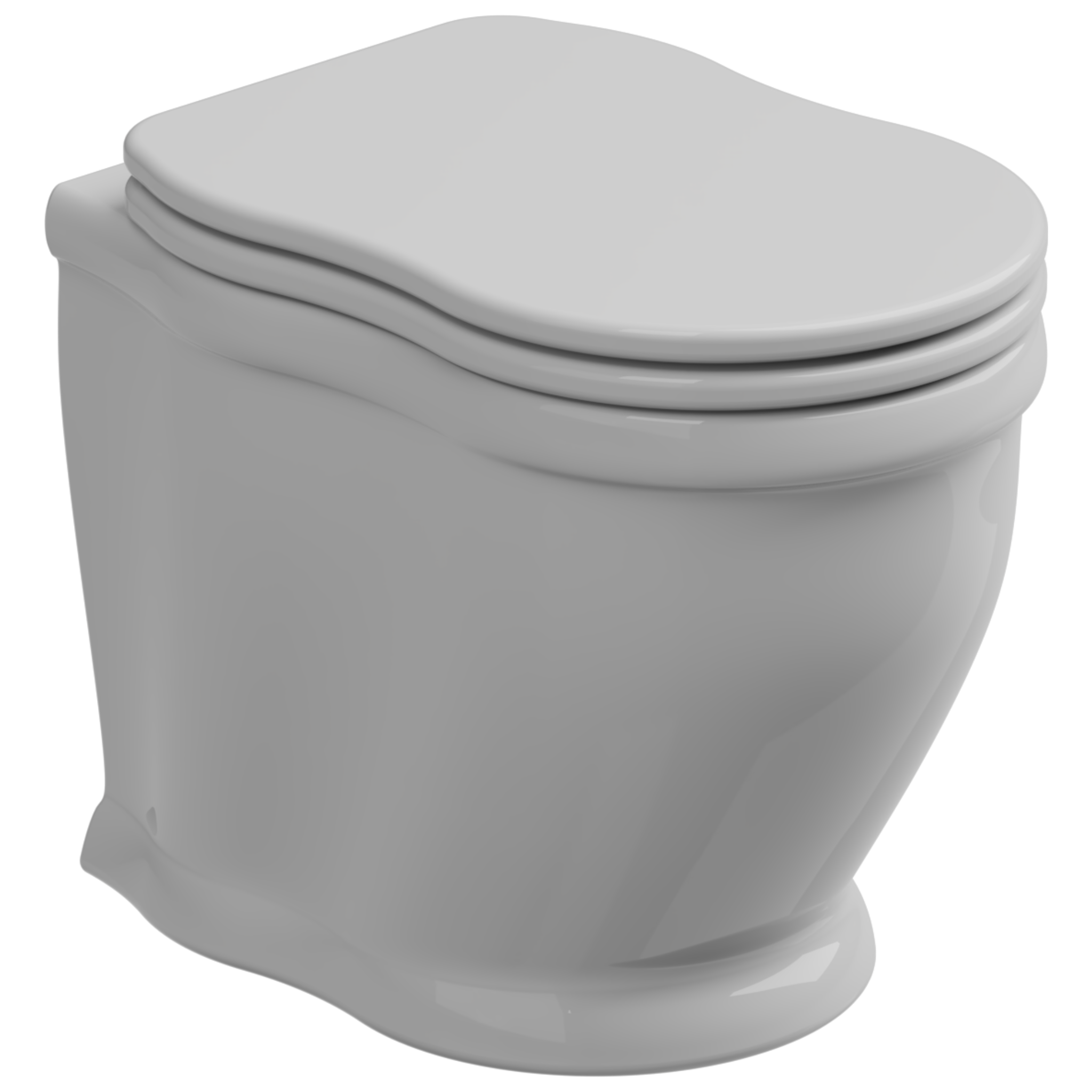 Чаша напольного унитаза с креплением GSG Ceramic Design Time RUTIWC01000FI, белый глянцевый