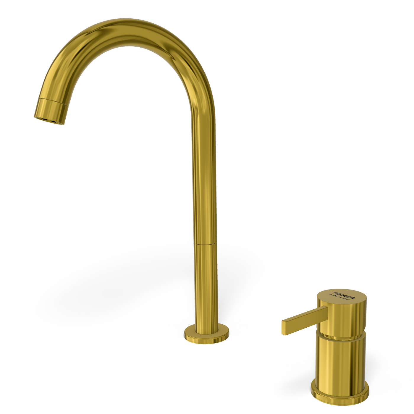 Смеситель для раковины Remer Metrica MC57LGP, золото глянцевое PVD