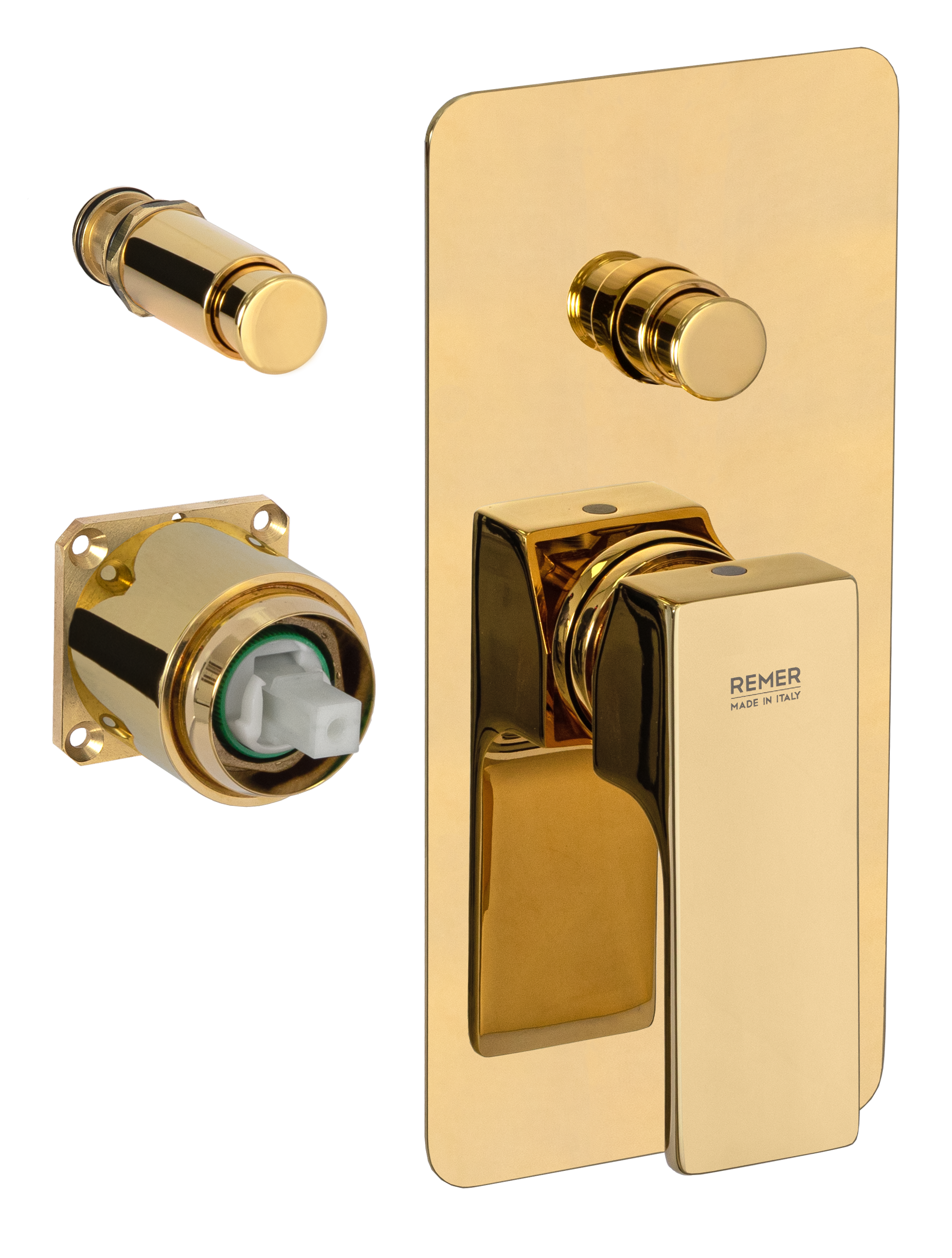 Смеситель для душа Remer Absolute AU09KBDO, золото глянцевое