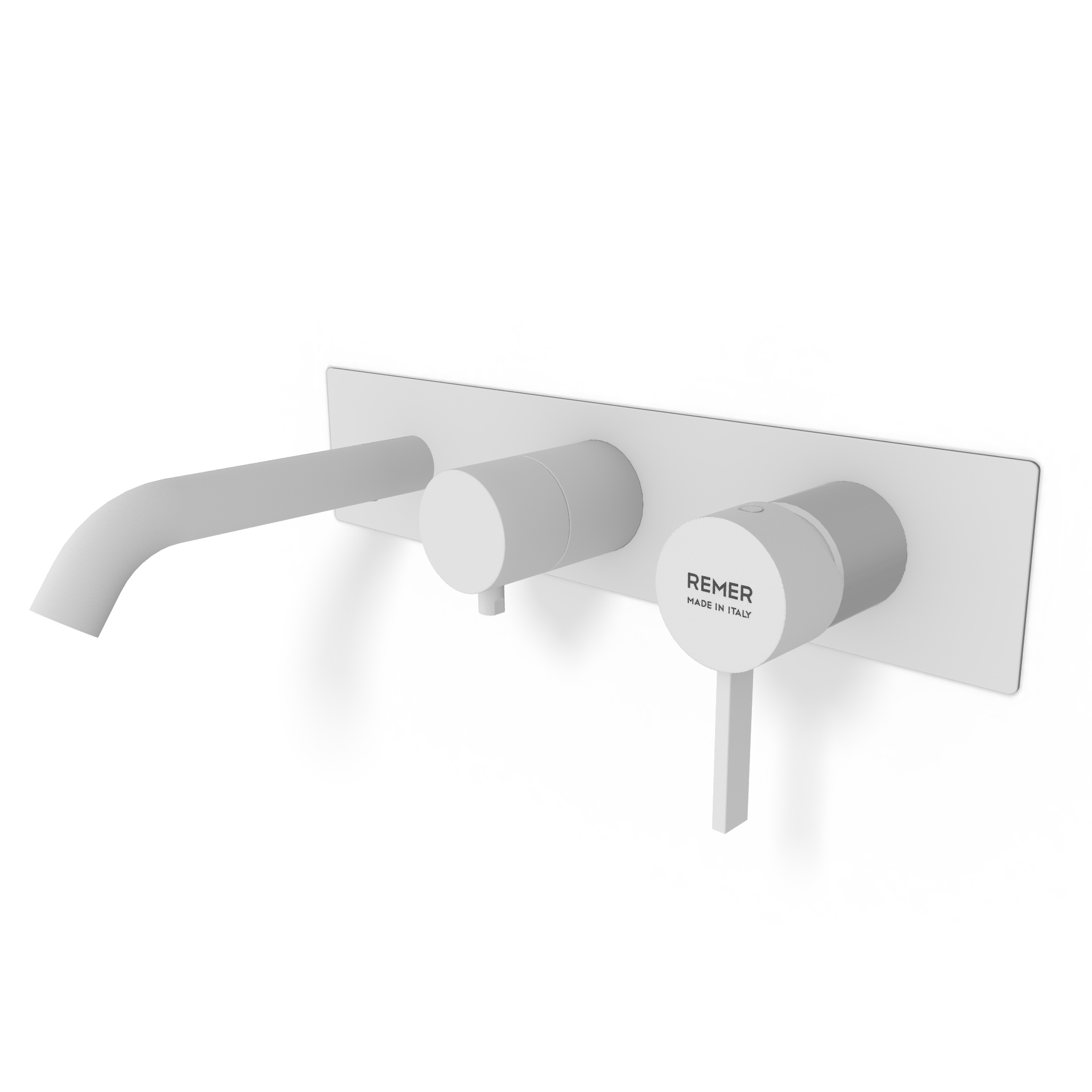 Смеситель для ванны Remer Metrica MC54D3WBBO, белый матовый