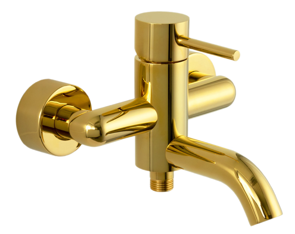 Смеситель для ванны Remer X Style X05DO, золото глянцевое