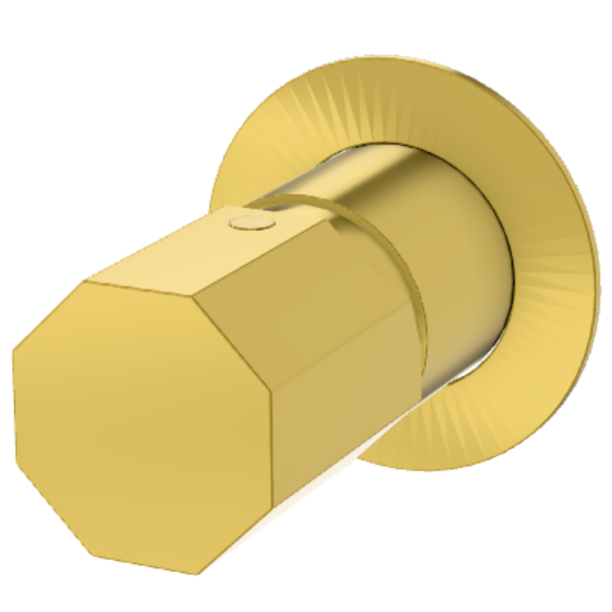 Смеситель для душа Remer Ottagono ON30LDO, золото глянцевое