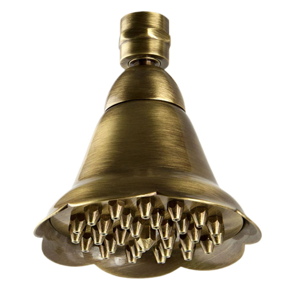 Верхний душ с шарнирным соединением 10 см Remer 359BEVOX, латунь состаренная