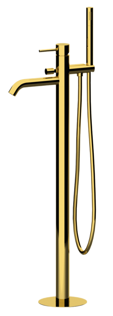 Смеситель для ванны Remer X Style X08DO, золото глянцевое
