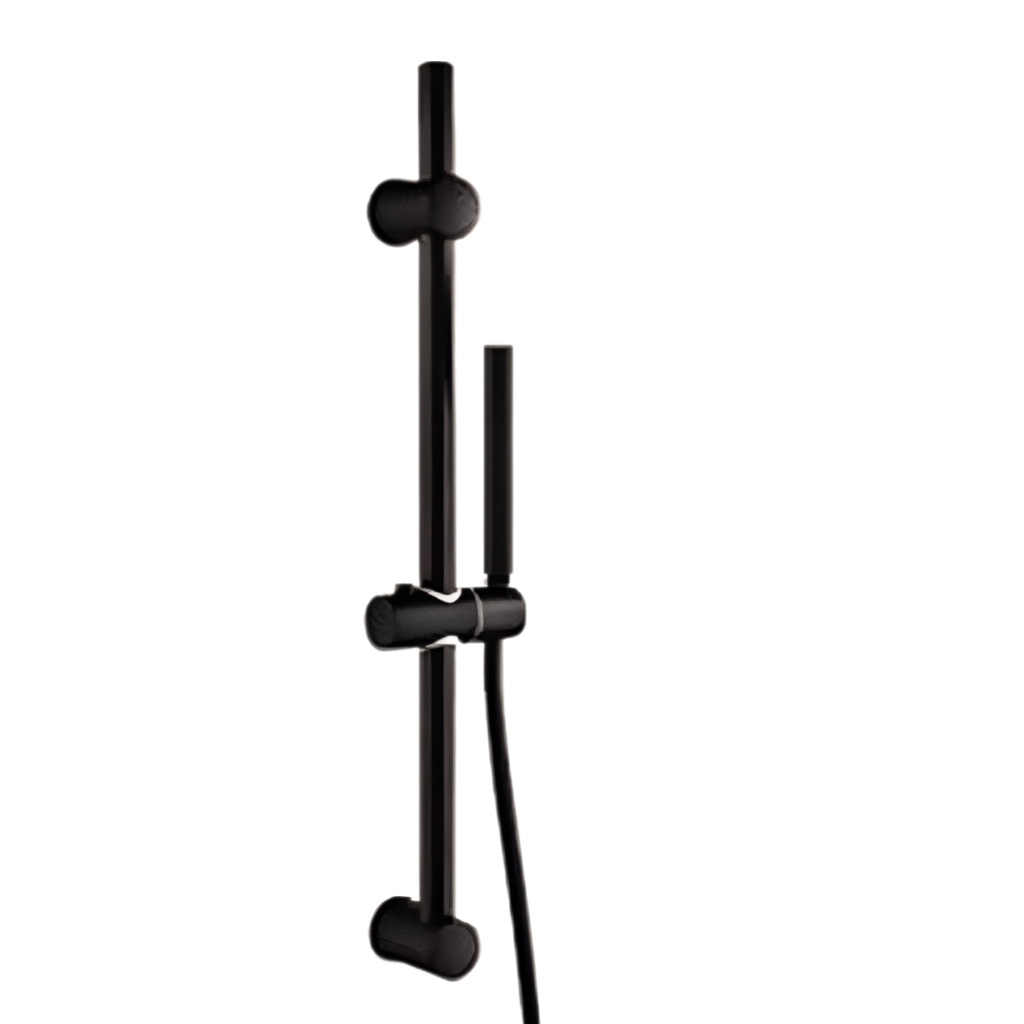 Душевая стойка с ручным душем и шлангом Remer 317ID7MDNO, черный матовый