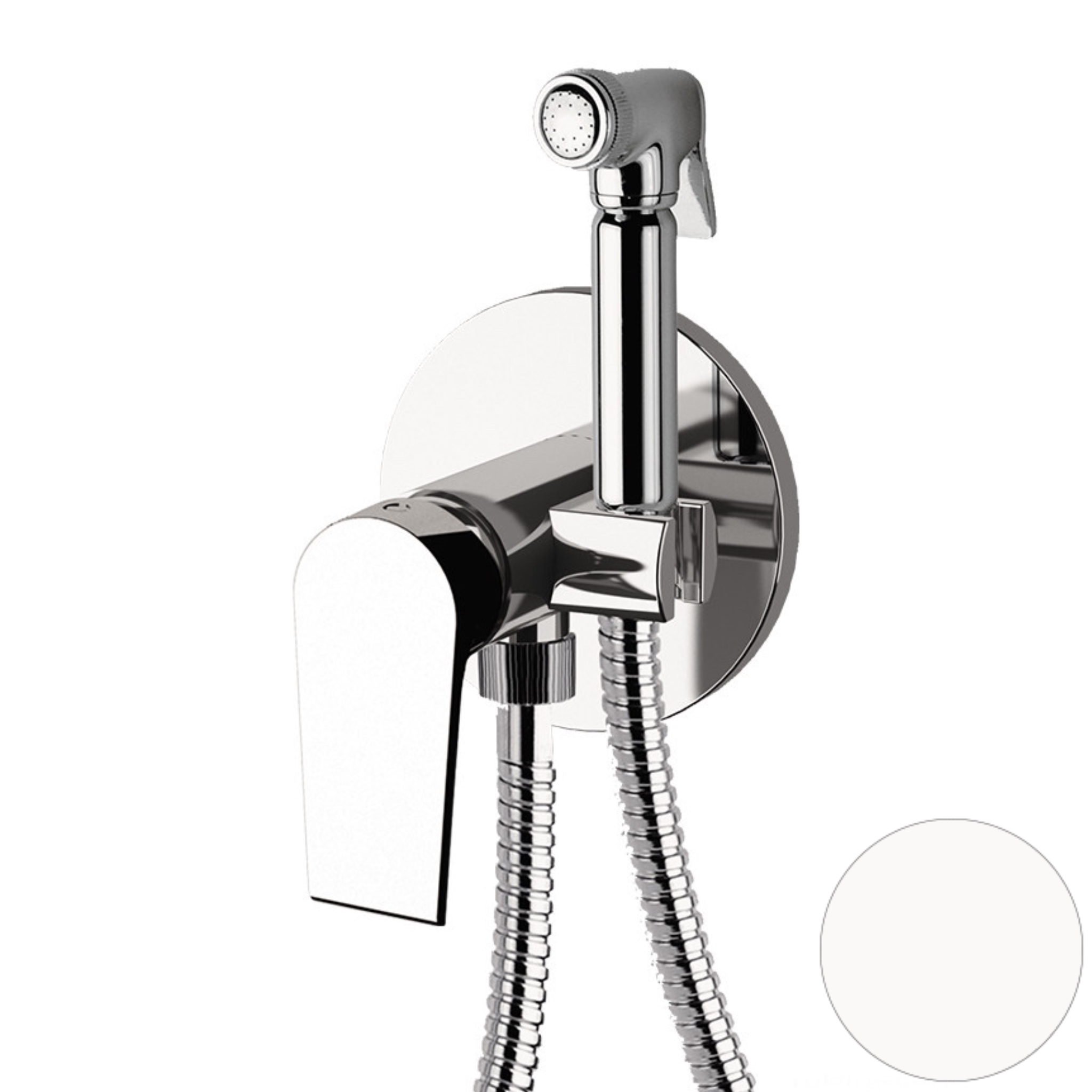 Гигиенический душ со смесителем Mariani Artic В37185AT, белый матовый