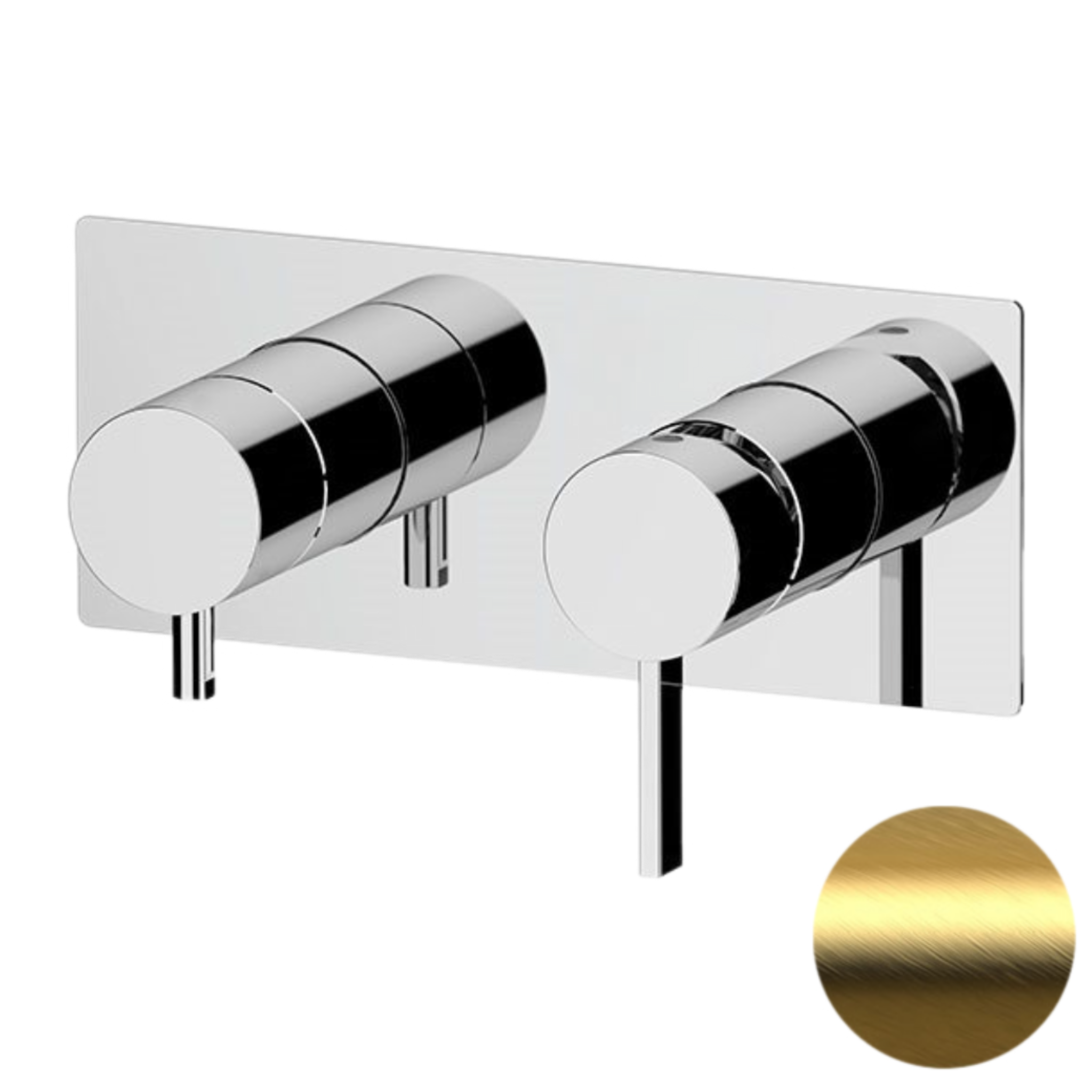 Смеситель для душа Remer Metrica MC93ZBG, золото брашированное