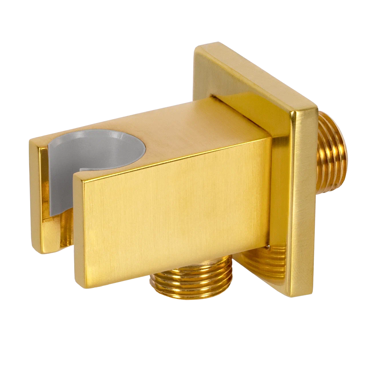 Держатель ручного душа с подключением шланга Remer 337QBG, золото брашированное