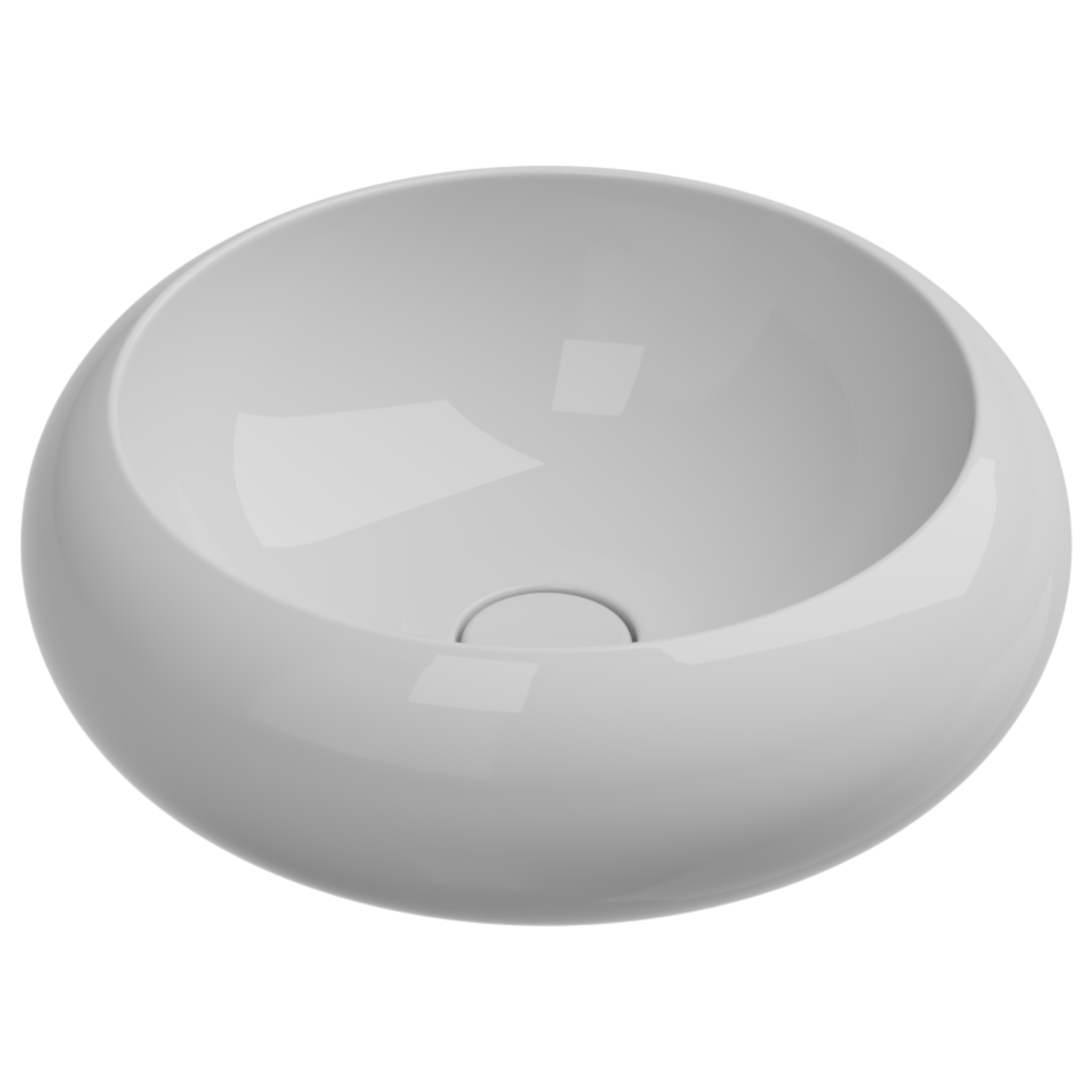 Раковина накладная 42 см GSG Ceramic Design Petra RUPELAV42000, белый глянцевый