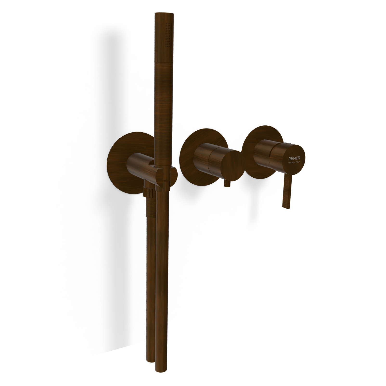 Смеситель для душа Remer Metrica MC97D3PWBBR, бронза масляная