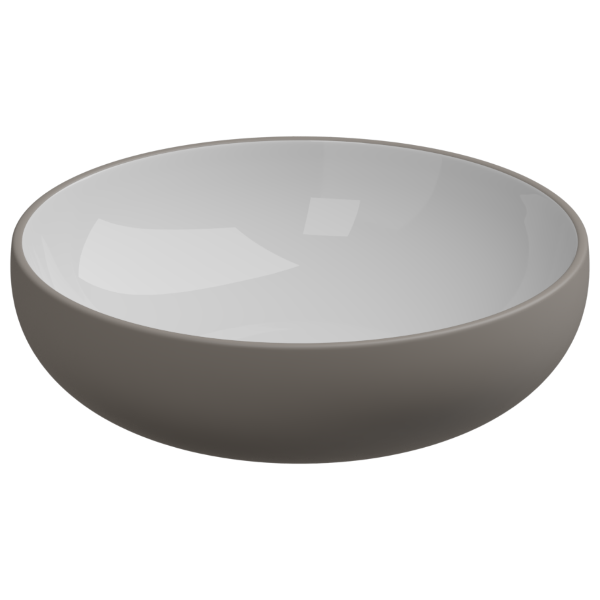 Раковина накладная биколор 45 см GSG Ceramic Design Easy EALAVRO45BI000/030, White/Cashmere Matt