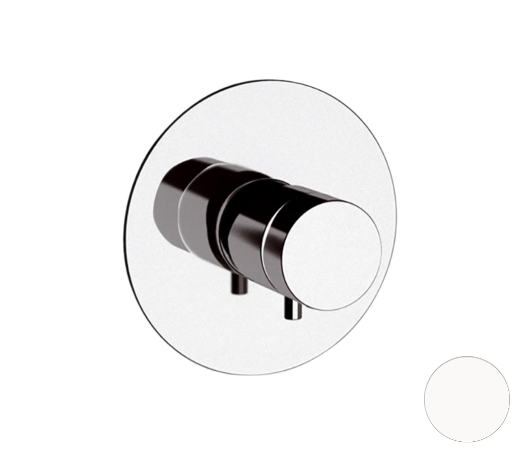 Смеситель термостатический для душа Remer Elegance NT30BO, белый матовый