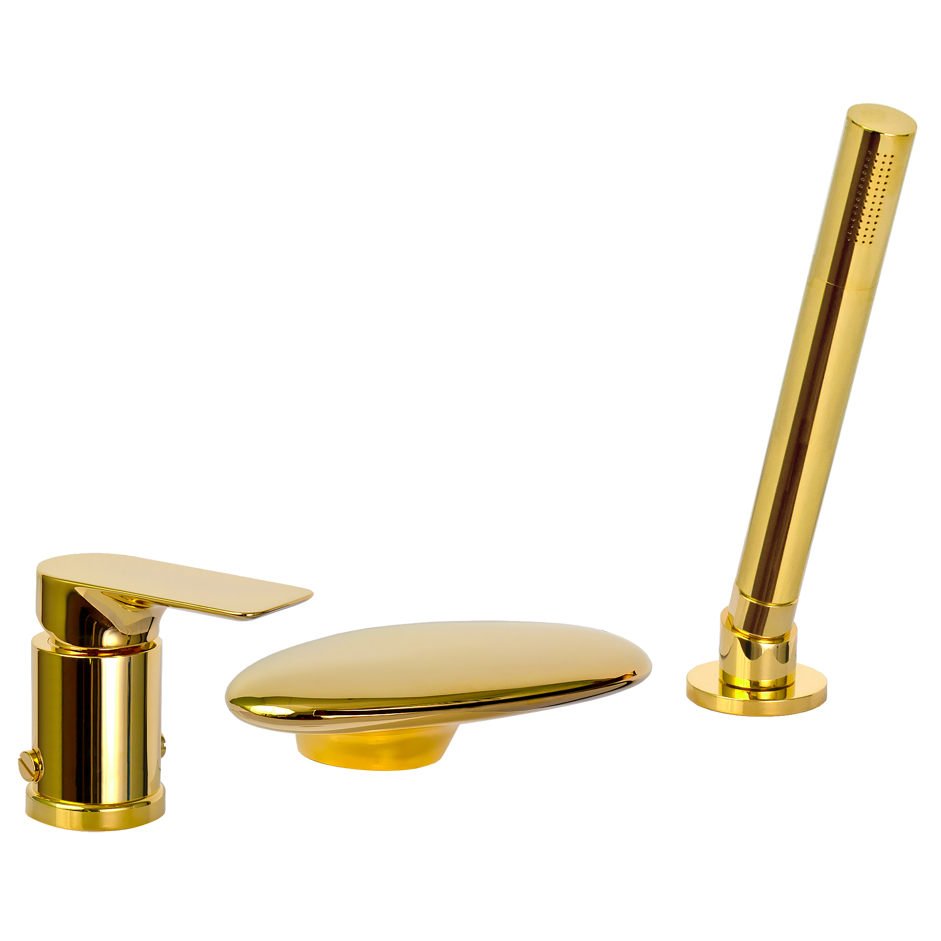 Смеситель для ванны Remer Infinity I07UFDO, золото глянцевое