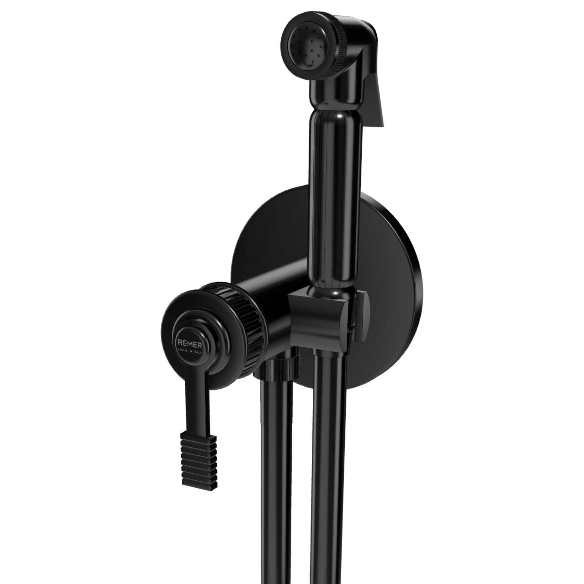 Гигиенический душ со смесителем Remer Atelier AL65ZCFP, черный брашированный хром
