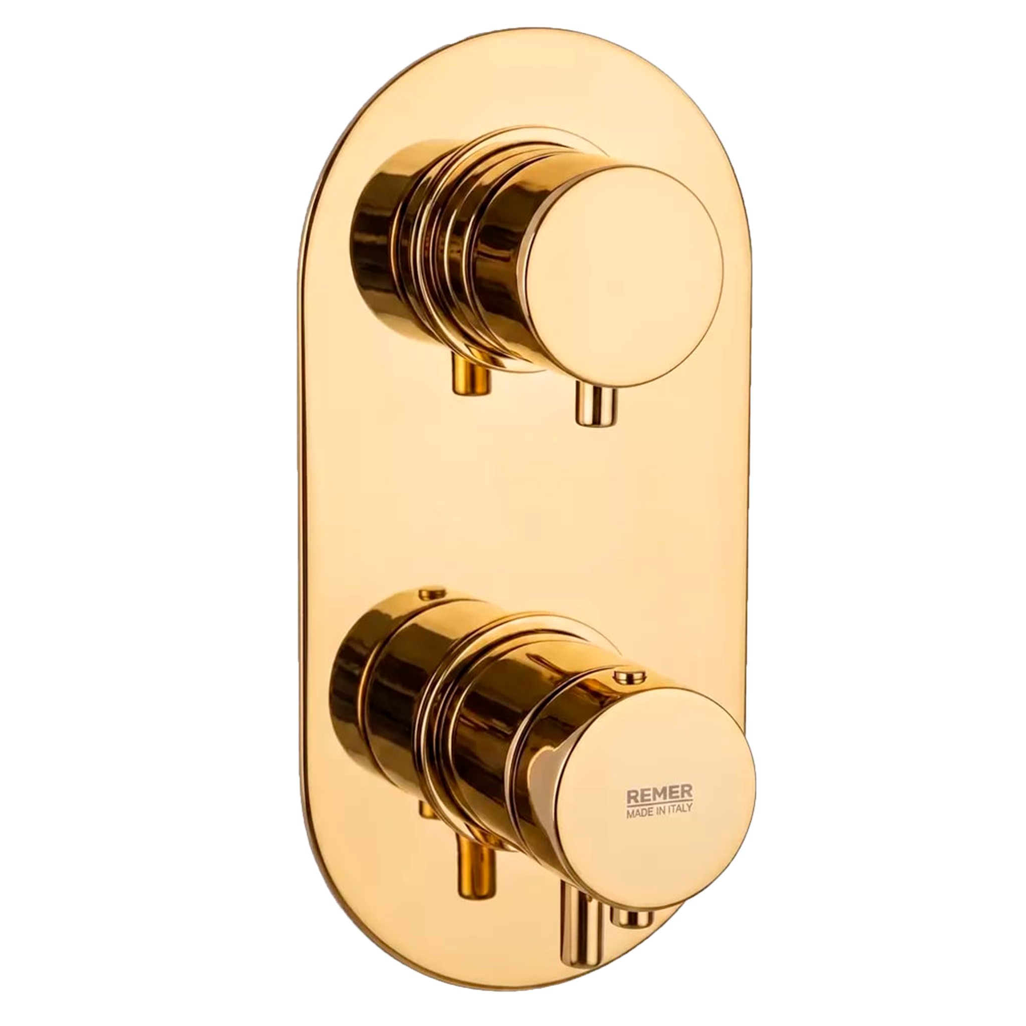 Смеситель термостатический для душа Remer Elegance NT92KBDO, золото глянцевое