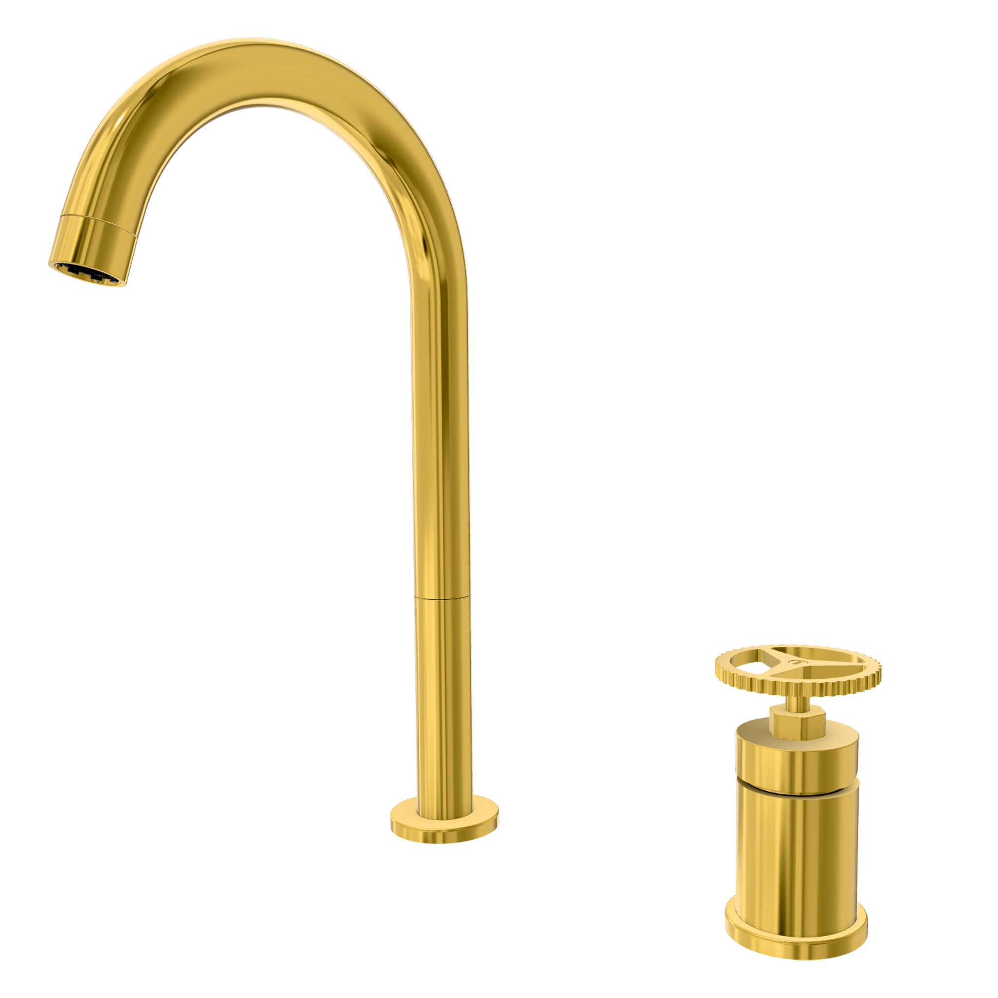 Смеситель для раковины Remer Chrono CH57LDO, золото глянцевое