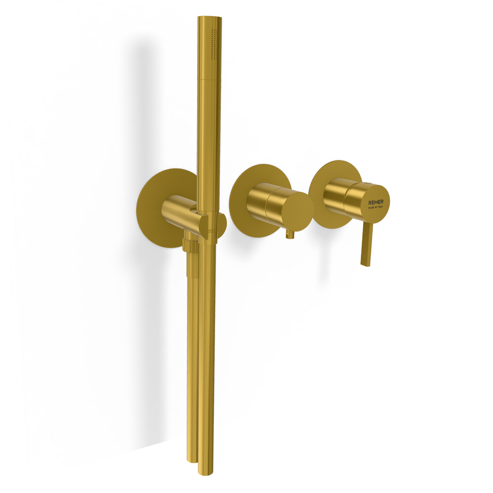 Смеситель для душа Remer Metrica MC97D3PWBBG, золото брашированное