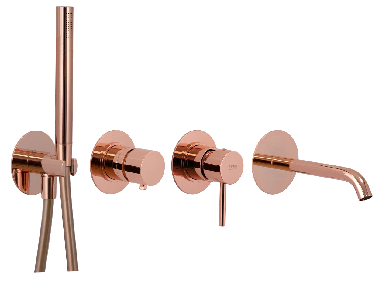 Смеситель для ванны Remer X Style X96S03ROXXRL, медь глянцевая