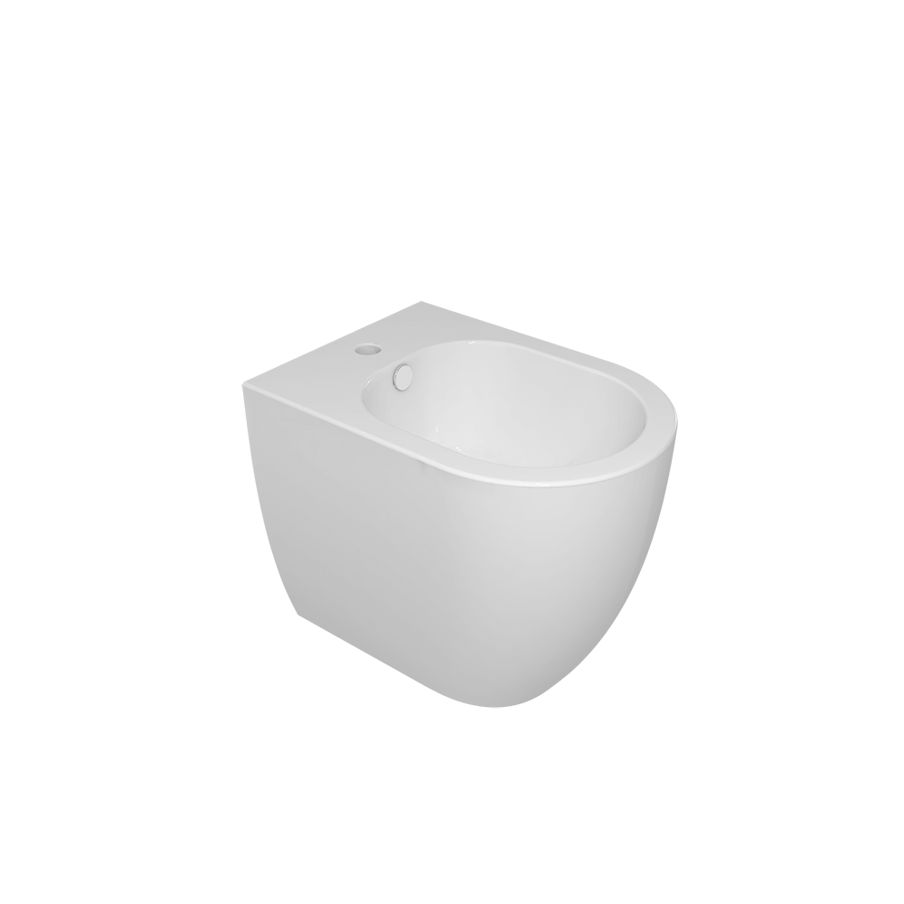 Биде приставное GSG Ceramic Design Like LKBI01000, белый глянцевый