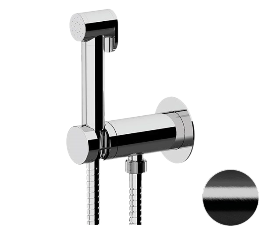 Гигиенический душ со смесителем Remer X Style X61PWCFP, черный брашированный хром
