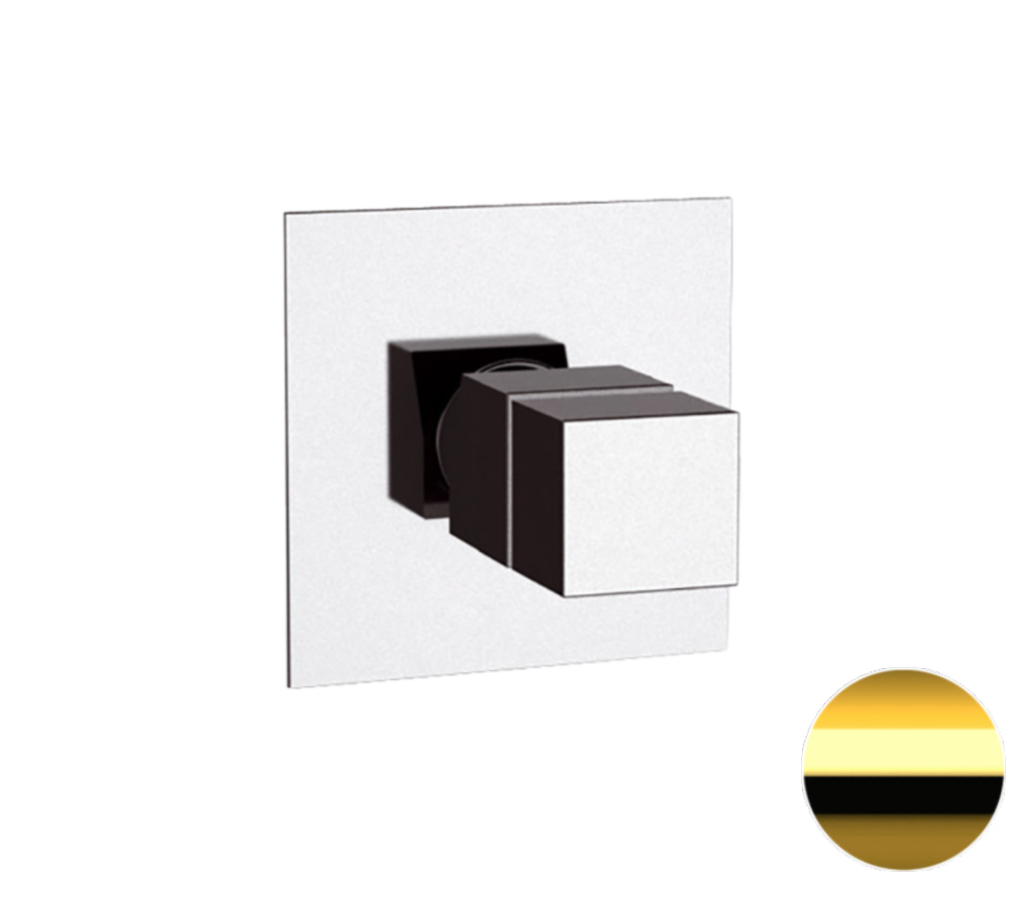 Смеситель термостатический для душа Remer Q-Elegance QT30DO, золото глянцевое