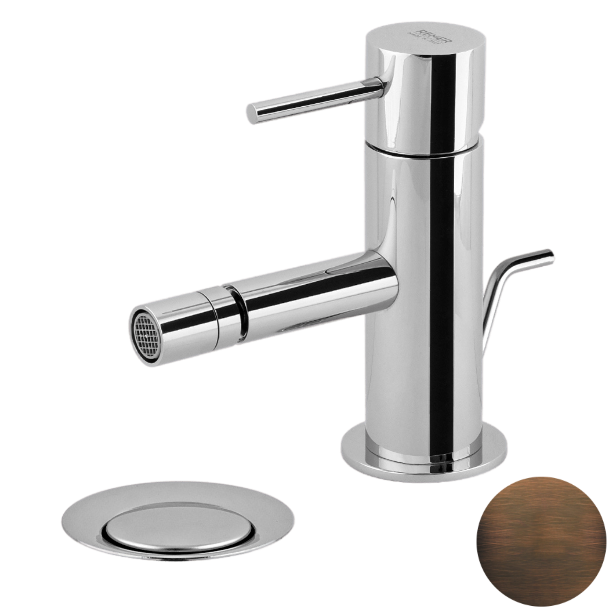 Смеситель для биде Remer X Style X20BR, бронза масляная