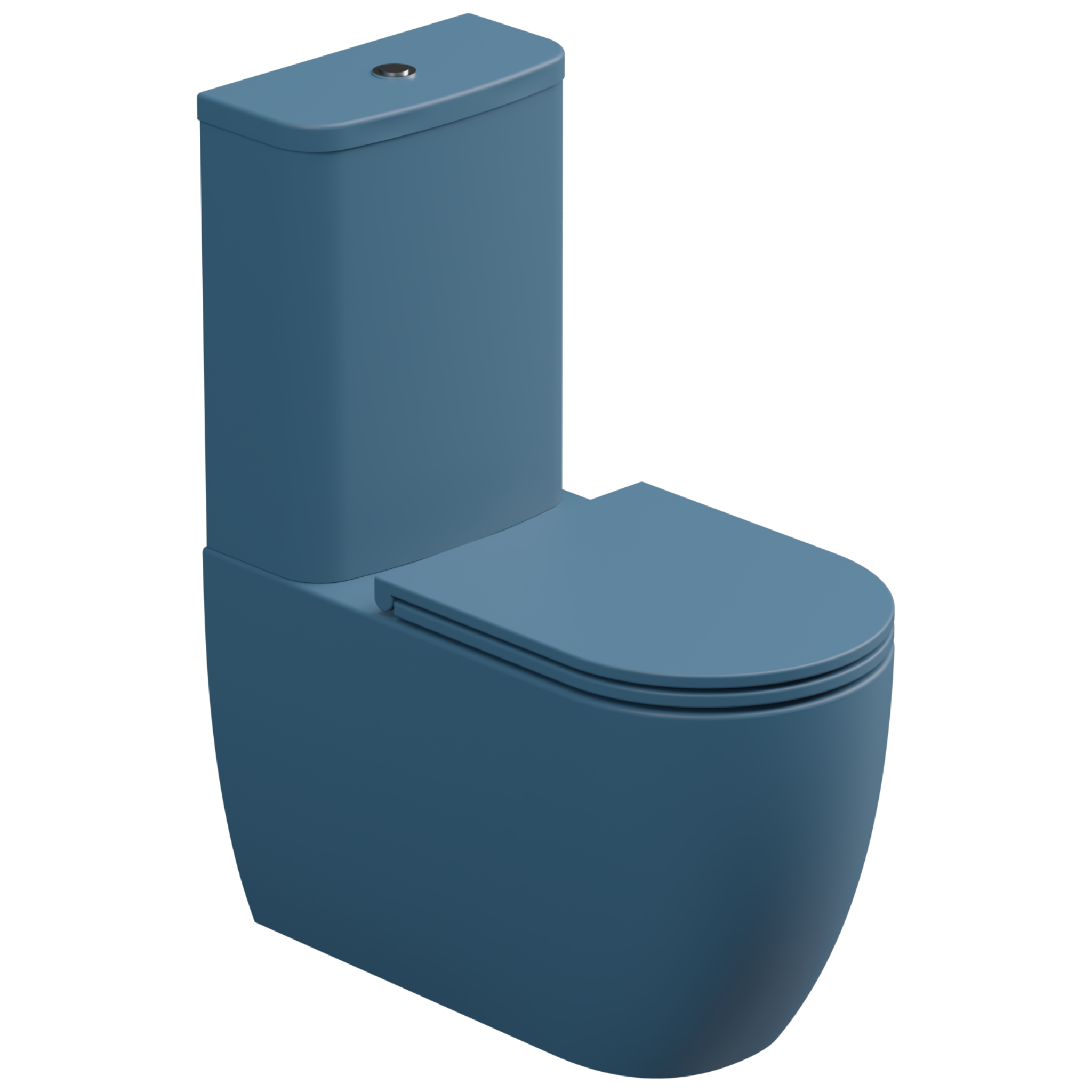 Чаша напольного унитаза биколор GSG Ceramic Design Like LKMBLBI000/027P, White/Denim Matt