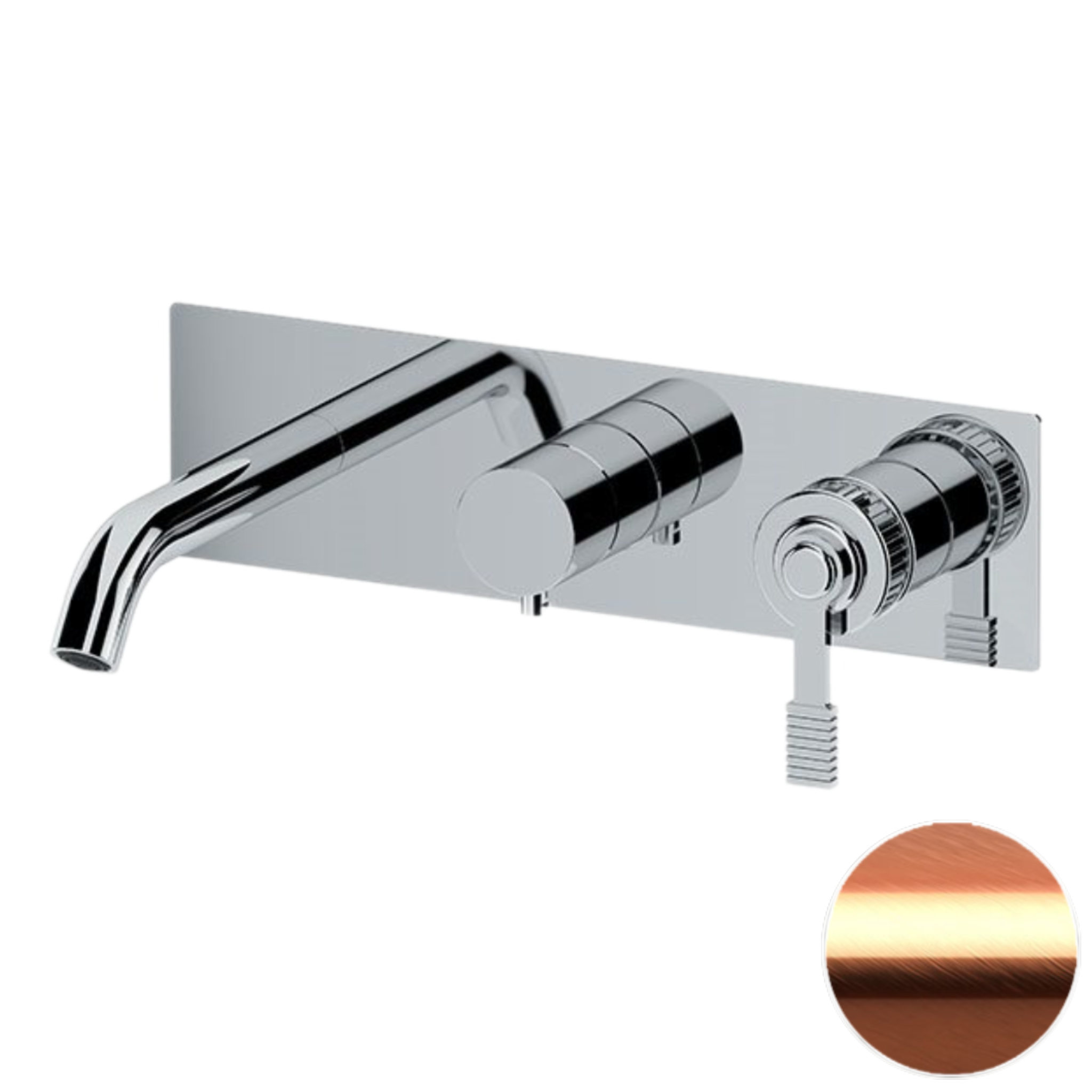 Смеситель для ванны Remer Atelier AL54D3WBRP, медь брашированная