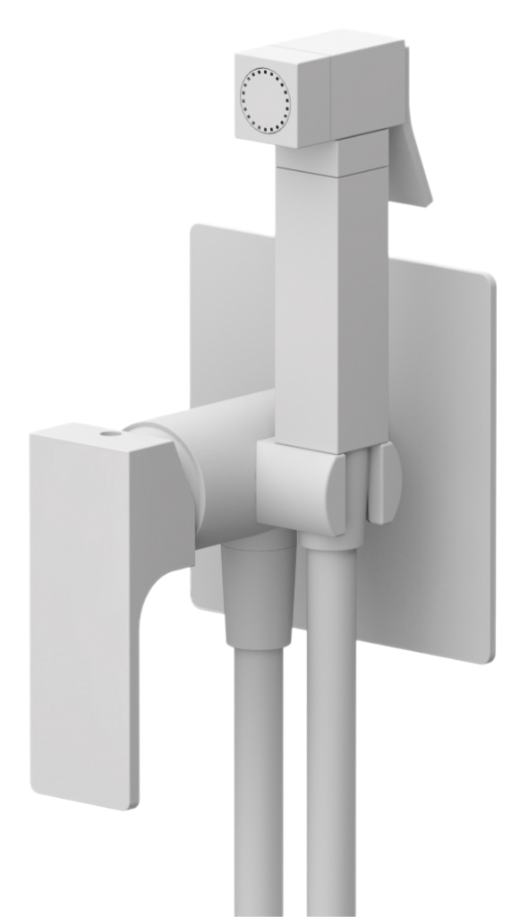 Гигиенический душ со смесителем Remer Absolute AU65BO, белый матовый