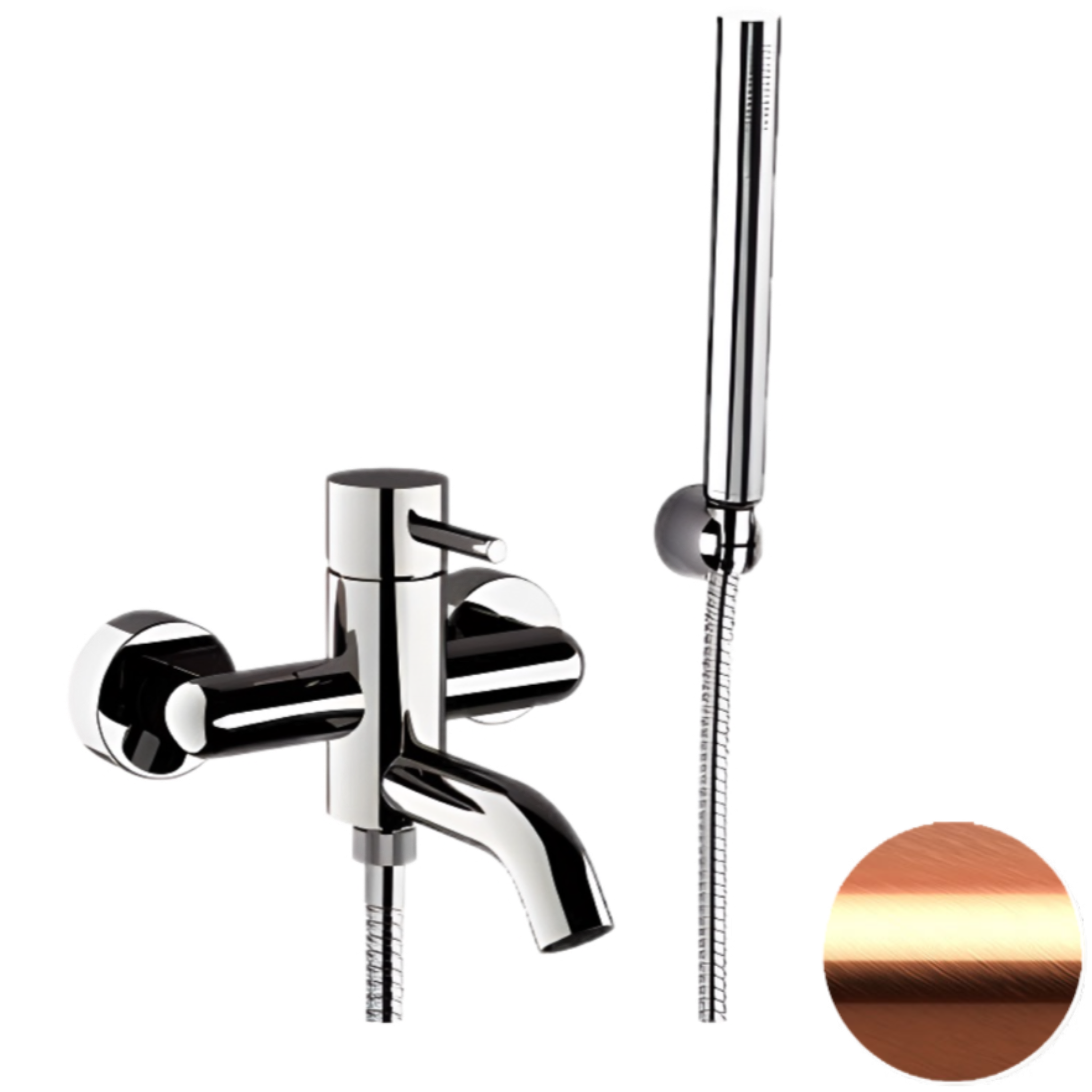 Смеситель для ванны Remer X Style X02RP, медь брашированная