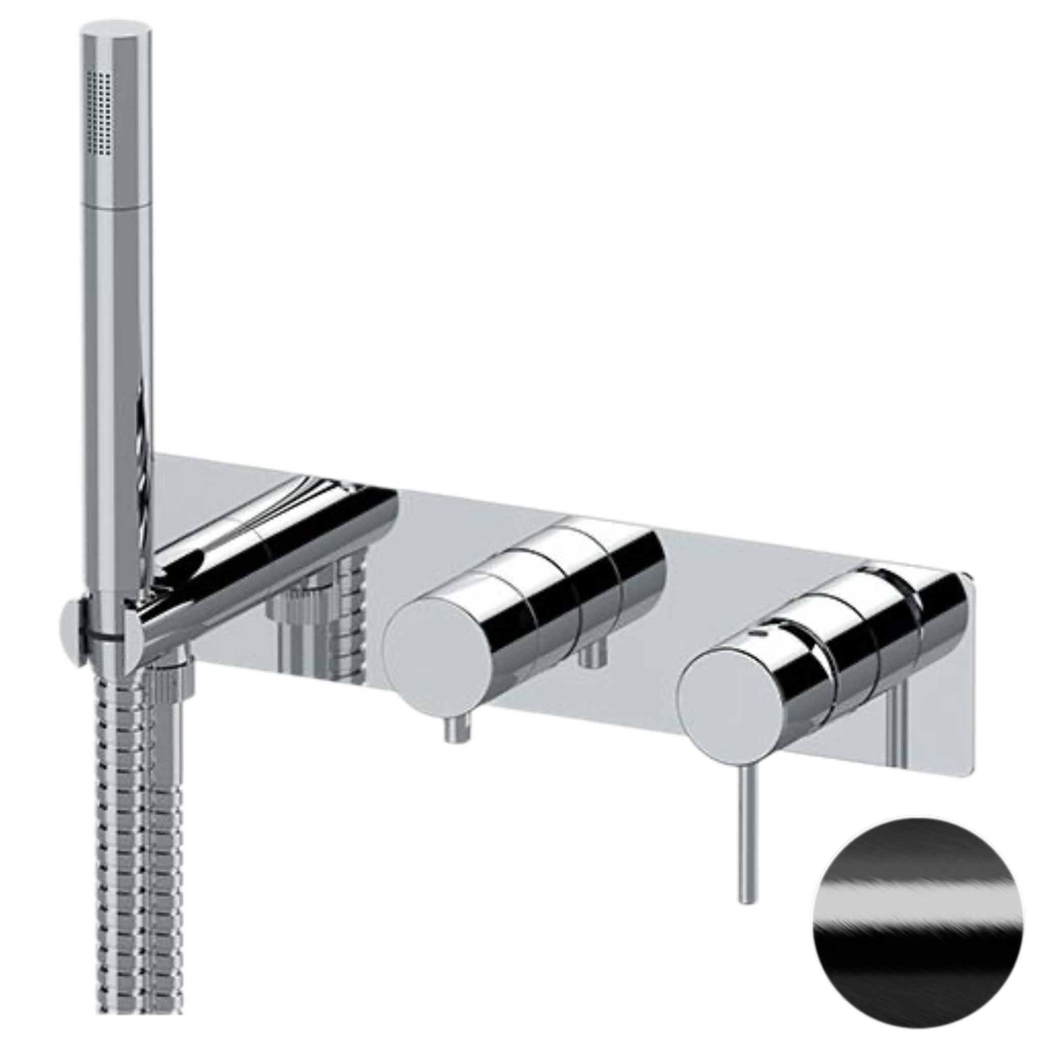 Смеситель для душа Remer X Style X97D3WBCFP, черный брашированный хром