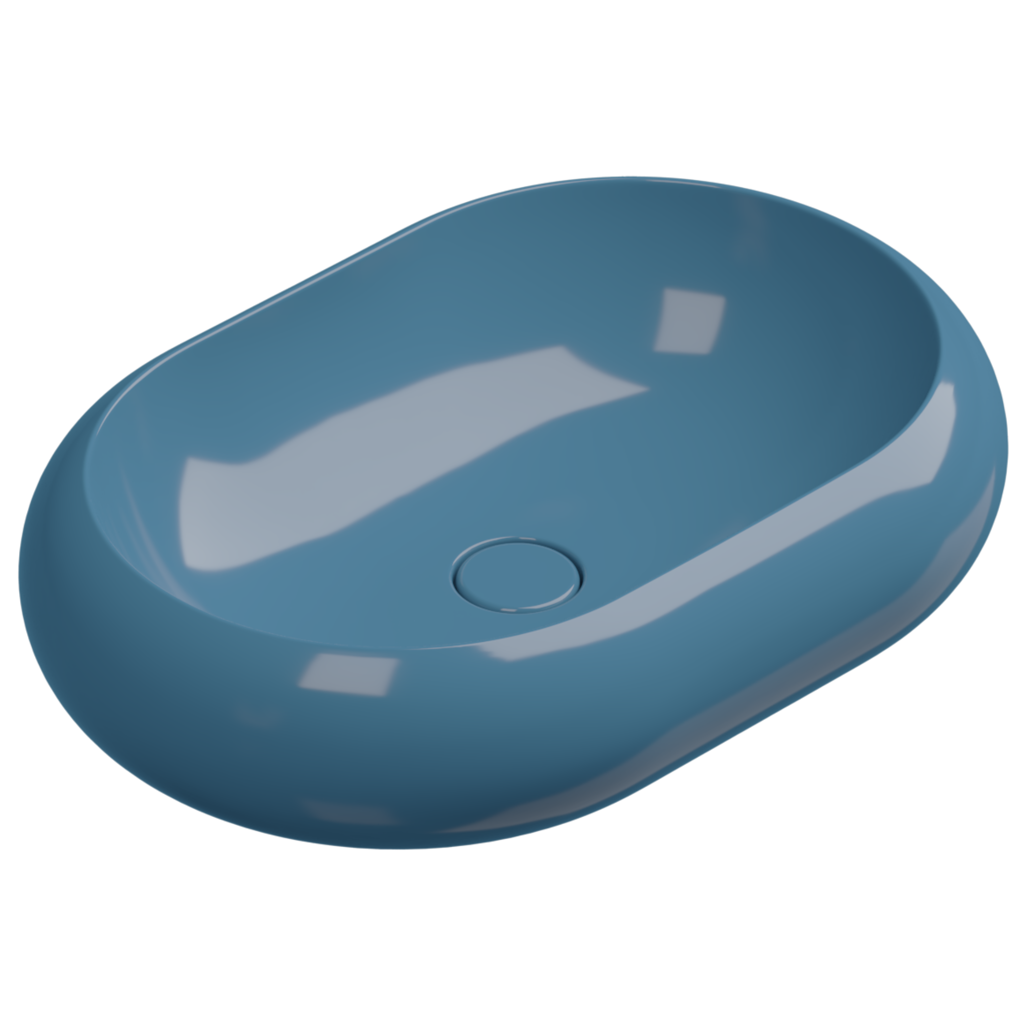 Раковина накладная 60x42 см GSG Ceramic Design Petra PELAV60040, Denim Glossy