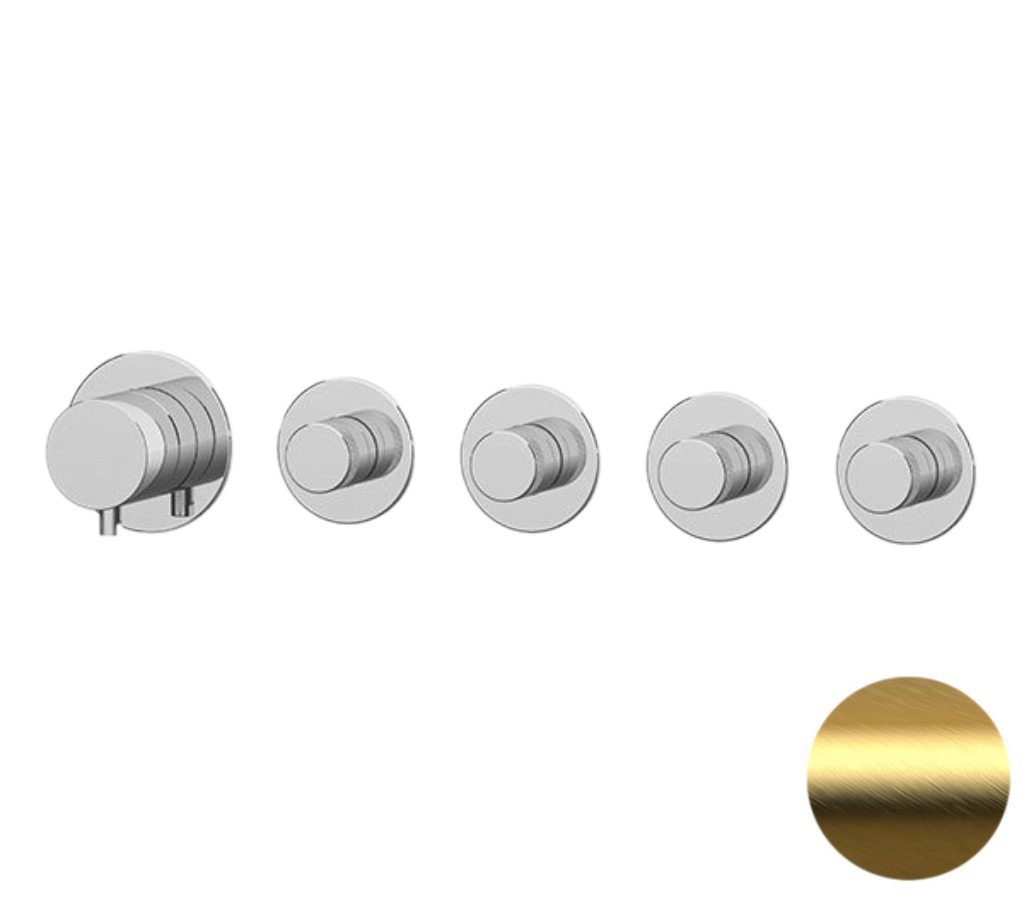 Смеситель для душа Remer X Style N98D4PBG, золото брашированное