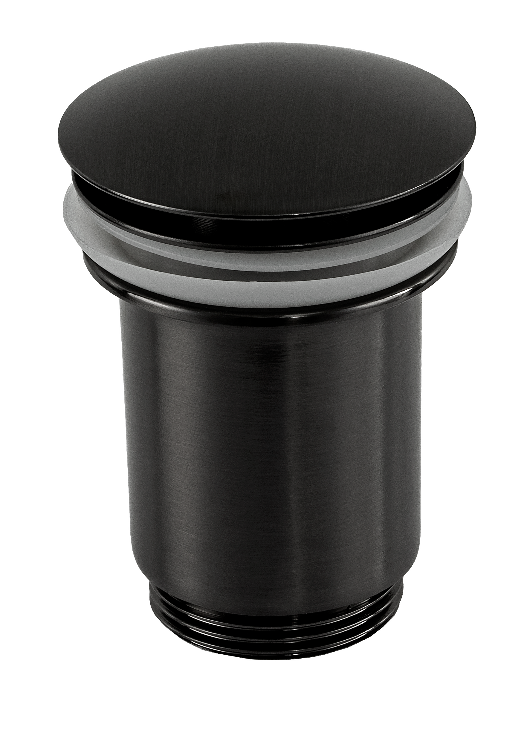 Донный клапан без перелива 1”1/4 Remer 904CC114СFP, черный брашированный хром